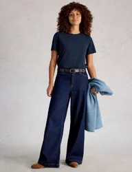 Pure Cotton T-Shirt Navy Mix female