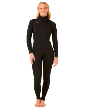 Combinaison En Néoprène à Manches Longues Et Fermeture éclair Sur La Poitrine Dawn Patrol 4/3 Mm Black 6T - Rip curl - FashionsVida
