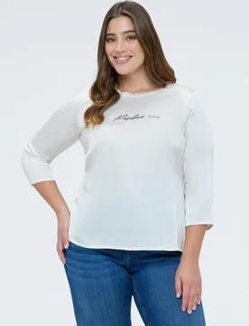 Blusa de mujer de raso positive feeling - Fiorella Rubino - FashionsVida