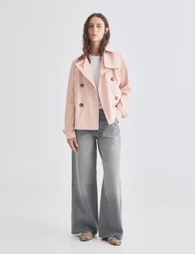 Gabardina corta abotonada - Michael Kors - FashionsVida
