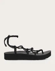 Strappy Wedge Gladiator Sandals Black female