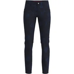 Hose Jana-CR Flower Jersey, navy/hellblau 38