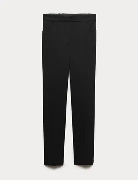 Girls High Waist Skinny School Trousers (9-18 Yrs) Black female - M&S - FashionsVida