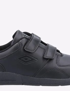 Kids Unisex Ashfield Hook And Loop Shoe Junior - Black - Size Uk 12 Kids - Umbro - FashionsVida