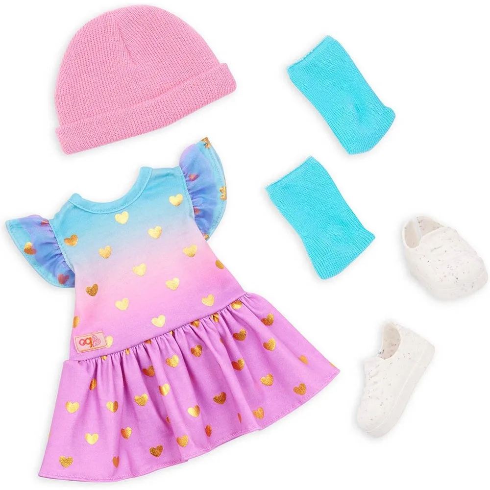 Ropa de muñeca Outfit Vestido con corazones - Our Generation - FashionsVida