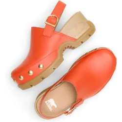 Mule plano de mujer de piel