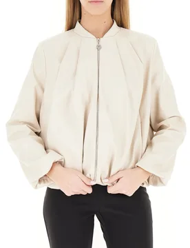 Giubbino con zip BEIGE XS - Rinascimento - FashionsVida