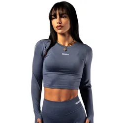 T-shirt à Manches Longues Seamless Crop Power 892 Grey M