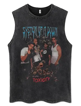 System of A Down Toxicity Vintage Washed Tank Tops Men Rock Oversized Sleeveless T-shirt Classic 90s Alternative Metal T Shirts - Aliexpress - FashionsVida