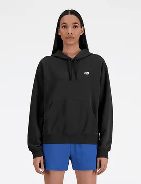 Sport Essentials Donna - Felpe con cappuccio Nero - Taglia L - Jersey di cotone L - New Balance - FashionsVida