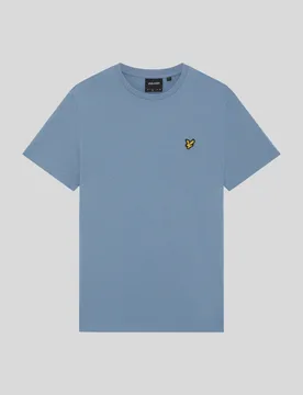 Men's Cotton Crew Neck T-Shirt Power Blue - Lyle & Scott - FashionsVida