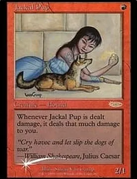 Jackal Pup (FNM foil) Promotional Cards - Magic: The Gathering - FashionsVida