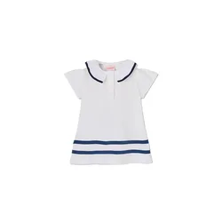 Boboli Vestito A Maniche Corte 7030 White 3 Mesi