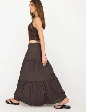 Boho-Midirock Braun XXS - Stradivarius - FashionsVida