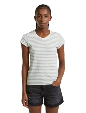 T-shirt à Manches Courtes Stripe Eyben Milk / Pale Green Stripe L - G-Star - FashionsVida