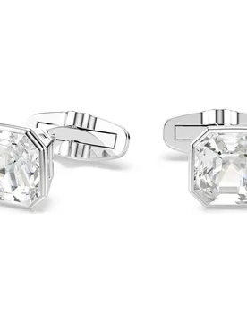 Gemelli Millenia, Taglio ottagonale, Bianchi, Placcato rodio OS - Swarovski - FashionsVida