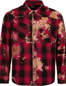 Rock Flanellhemd - Bleach it Out - M bis XXL - für Männer - Größe M - rot/schwarz - Männer - male - Rock Rebel by EMP - FashionsVida