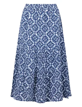 Weird Fish Harini Double Cloth Printed Midi Skirt Size 20 - holiday-shop holiday-shop womens-summer-shop new-arrivals offers all-offers offers womens- - Twilight - FashionsVida
