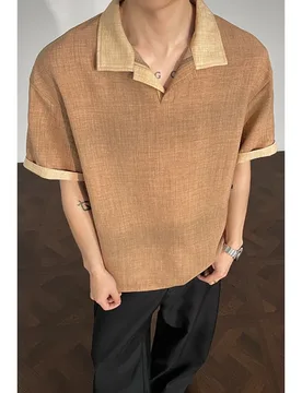 Summer Short Sleeved T-shirt Men Fashion Casual Lapel T-shirt Men Streetwear Korean Loose Polo Shirt Mens Top Large Size 4XL - Aliexpress - FashionsVida