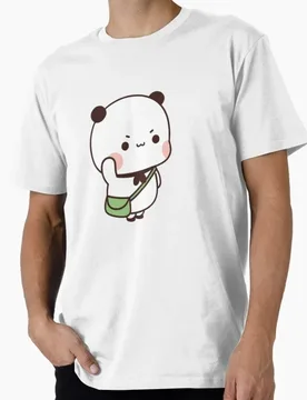 Bubu saluting Funny Gift t shirt ‌kawaii‌ Panda Bear Cartoon Graphic tee Cute Y2K Clothes 100% cotton All size Tee S-6XL - Aliexpress - FashionsVida