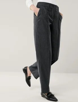 Premium Marlenehose, , Farbe Schwarz, 38, weichfließender Stoff bequem, da elastisch Damen - Walbusch - FashionsVida