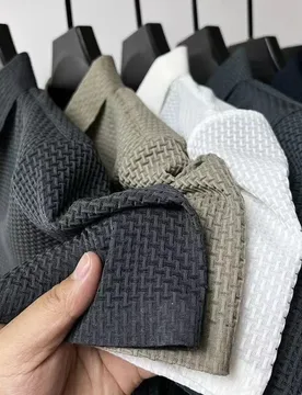 New Men's Business Casual Short-Sleeved Textured Floral Solid-Color Polo Shirt - Stylish, Breathable and Comfortable for Summer - Aliexpress - FashionsVida