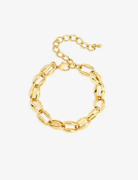 Women's Gold Plated & Oval Link Bracelet - Gold - Size: One Size - Jon Richard - FashionsVida