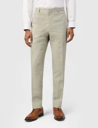 Slim Fit Linen Rich Suit Trousers Khaki male