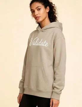 Script Women's Oversized Hoodie - - Size: XL - Validate - FashionsVida