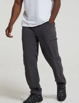 Winter Trek Stretch Mens Fleece Lined Trouser - Grey - Grey - Size: W28 - Mountain Warehouse - FashionsVida