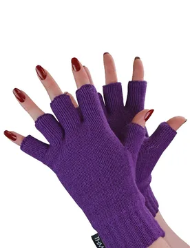 Ladies Fleece Lined Thermal Fingerless Gloves - - Size: ONESIZE - THMO - FashionsVida
