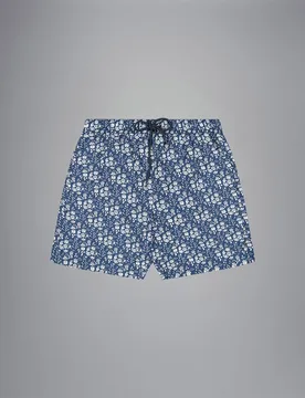 Paul & Shark - Bañador bermuda corto de hombre estampado flores art nouveau - PAUL & SHARK - FashionsVida
