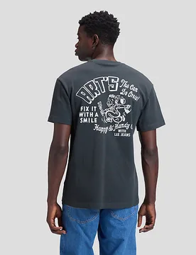 Workwear Crew Relaxed Tee Washed Black Größe XXL male - Lee - FashionsVida