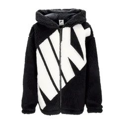 Orsetto Donna W Sportswear Logo High-pile Jacket Black/sail