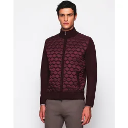 Chaqueta de hombre con cremallera delantero acolchado