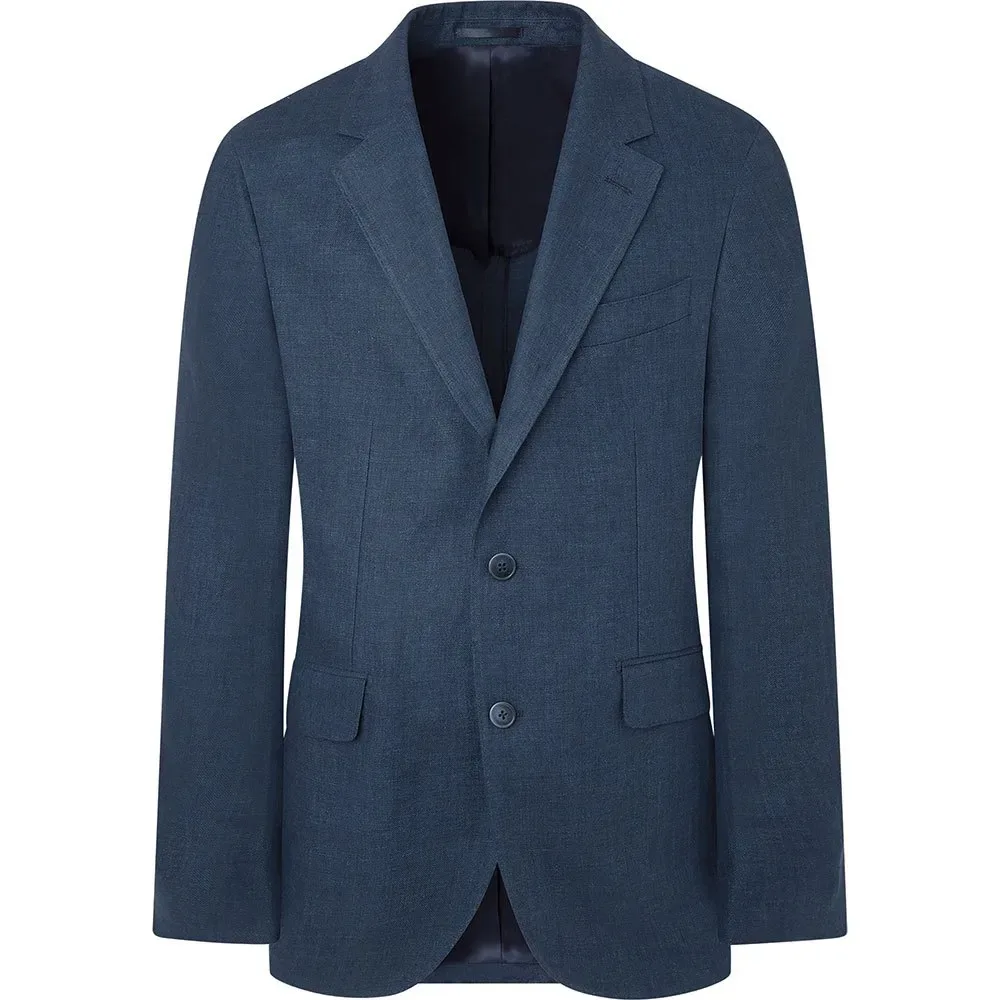 Blazer Linen Delave Hopsack Navy 50 - Hackett - FashionsVida