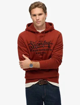 Superdry Herren Outdoor Co Relaxed Hoodie Orange - Größe: L - 89.99 - FashionsVida