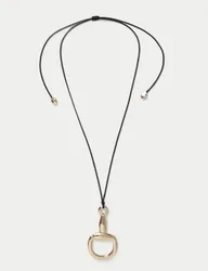 WW Large Open Pendant Necklace Gold female