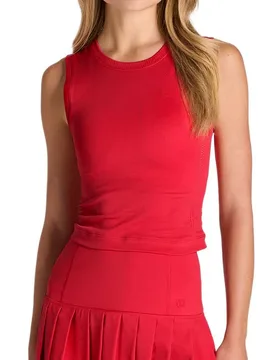 Pro Seamless Pointelle Short Sleeve T-shirt Varsity Red L - Wilson - FashionsVida