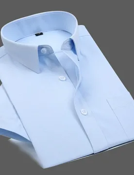 Light Blue Short Sleeve No-Iron Work Shirt Business Men White Shirt - Aliexpress - FashionsVida