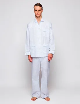 Pijama largo de hombre de cuadros - Mirto - FashionsVida