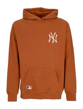 Felpa Cappuccio Uomo Mlb League Essentials Oversize Hoodie Neyyan Earth Brown/stone - New era - FashionsVida