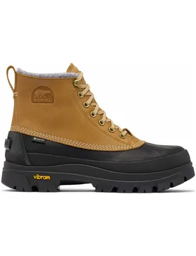 Warme, wasserfeste Stiefel Daystorm Horizon GTX Caribou Buff Black für Herren aus Leder Größe 42,5 Braun - Sorel - FashionsVida