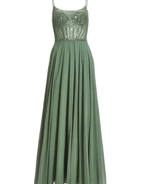 Chiffonkleid mit besticktem Top female - 40 - FashionsVida