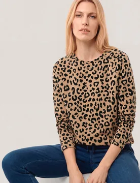 Baumwollstretch Sweatshirt, normale Größen, Farbe Beige, 38, hautsympathische Baumwolle bequem dank Elasthan Damen - Walbusch - FashionsVida