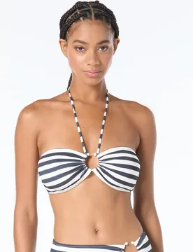 Sujetador bandeau rayado - MICHAEL Michael Kors - FashionsVida