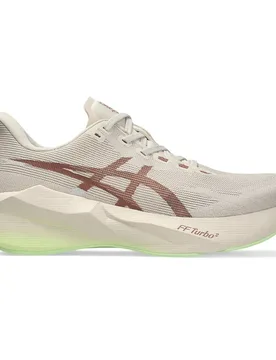Novablast 6 Running Shoes Rose Dust / Illuminate Yellow UK 6 Men - Asics - FashionsVida