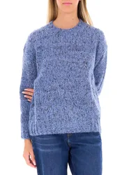 Maglione misto lana AZZURRO POLVERE M