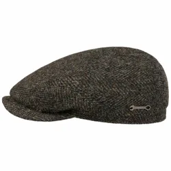 Harris Tweed Driver Flat Cap by - olive-mottled - Herren - Size: L (58-59 cm)