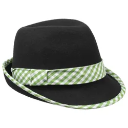 Women´s Tyrolean Hat with Checked Band - green - Damen - Size: 55 cm